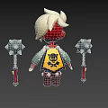 Cartoon Character Game Character Cartoon Man Q Version Character Samurai Cartoon Character Cartoon Warrior 3d model