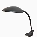 Black Desk Lamp With Flexible Gooseneck Arm And Sturdy Clamp Base For Home Office