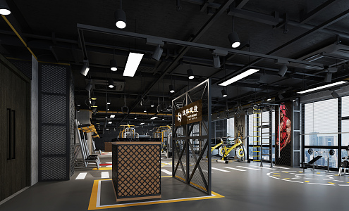 INDUSTRIAL LOFT GYM 3d model