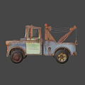 Animated Rustic Brown Truck Character With Big Eyes And Friendly Smile