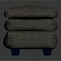 Comfortable Leather Ottoman With Stitched Details And Blue Legs Modern Stylish Design