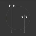 Vintage Street Lamps Design With Different Heights And Classic Lantern Shades