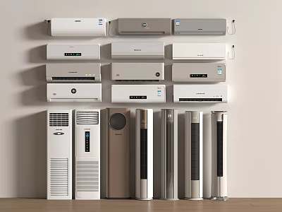 Air conditioner wall-mounted air conditioner vertical air conditioner cabinet air conditioner on-hook milk 3d model
