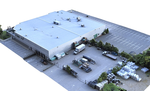 Modern warehouse 3d model