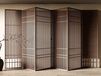 New Chinese Screen Folding Screen 3d model