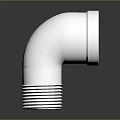 Water pipe elbow pipe water pipe valve iron pipe fitting flange tee joint pipe 3d model