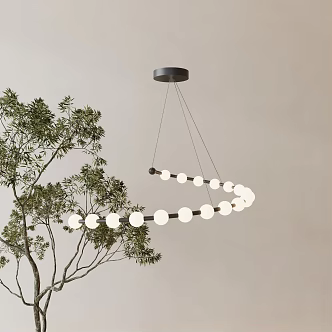 Chandelier Round Chandelier Restaurant Chandelier 3d model