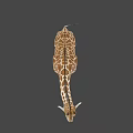 Realistic Giraffe 3D Model With Brown White Spots And Long Neck Standing On Black Background