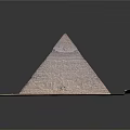Cartoon Ancient Pyramid Scene With Stepped Stone Layers And Sandy Desert Base