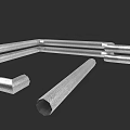 Industrial Factory Building Steel Structure With Metal Pipes And Support Frames