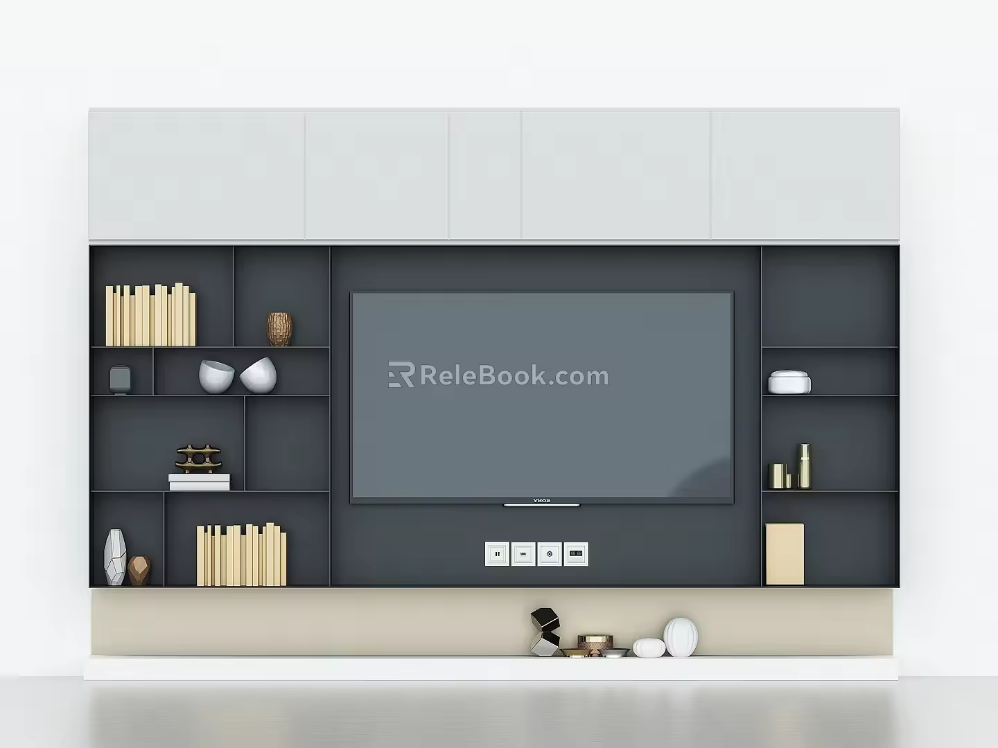 Modern TV background cabinet TV background wall modeling wall TV cabinet display wall 3d model