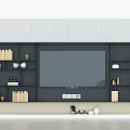 Modern TV background cabinet TV background wall modeling wall TV cabinet display wall 3d model