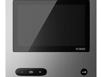Modern SS Series Control Panel With Black Touch Screen And Silver Panel Buttons 3d model