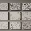Decorative Tiles With Various Floral And Butterfly Patterns For Home Decor