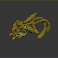 Golden Fashion Ring With Intricate Butterfly Design And Vine Branches For Elegant Style
