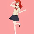 Girl Girl Anime Female Cartoon Female 3d model