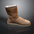 Brown Winter Boots with Soft Fur Lining Light Colored Sole for Warmth and Comfort