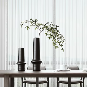 New Chinese vase plant ornaments 3d model