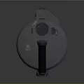 Tactical Heavy Machine Gun With Rotating Barrels Drum Magazine And Grip