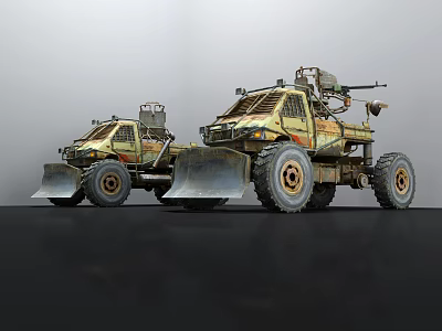 Industrial LOFT Military Vehicle Armored Vehicle 3d model