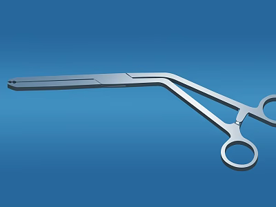 Silver Stainless Steel Surgical Forceps Medical Instrument For Precision Surgery Use 3d model