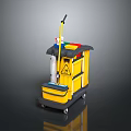 Modern cleaning car push cleaning car 3d model