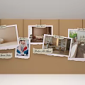 Stylish Photo Wall Featuring Home Interior Pictures And Decorative Handwritten Labels