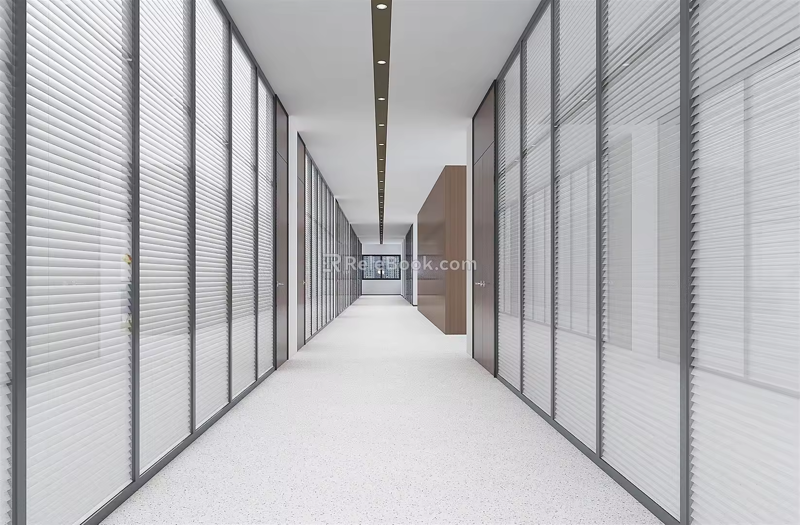 Modern aisle office aisle glass partition glass high partition louver glass partition wall 3d model