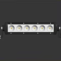 Slim Black LED Work Light With Multiple Bright Bulbs And Durable Housing 3d model