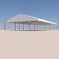 Large White Arched Tent With Multiple Windows For Outdoor Events And Exhibitions
