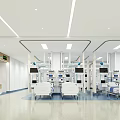 Modern Hospital Outpatient Clinic Interior With Reception Desk Waiting Chairs And Medical Equipment