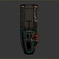 Teal Vintage Jet Ski With Metal Handles Red Pipes And Rustic Body Details