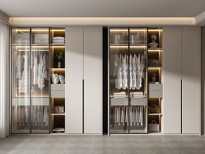 Modern wardrobe 3d model