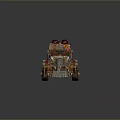 Military Vehicle Featuring Large Tires Front Scoop Top Equipment and Rugged Armored Design