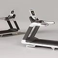 Modern Treadmill Sports Equipment With Digital Display And Sleek Ergonomic Handrails Design