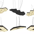 Modern Irregular Shaped Pendant Lights With Unique Geometric Designs For Interior Decor 3d model