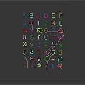 Keyboard Layout Featuring Letters Numbers And Symbols On Dark Background