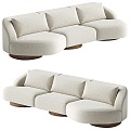 Modern Multiplayer Sofa Sofa Casual Sofa Curved Sofa 3d model