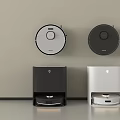 Smart Robotic Machines Featuring Black White Robotic Vacuum Cleaners And Docking Stations