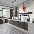 Modern Front Desk 3d model