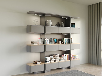 Modern Bookshelf Antique Shelf Stainless Steel Bookshelf Display Rack Creative Bookshelf 3d model