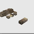 Organized Durable Wooden Crates And Pallets Stacked For Household Supplies Storage