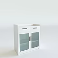 White Modern Storage Cabinet With Drawers Glass Doors And Sleek Design