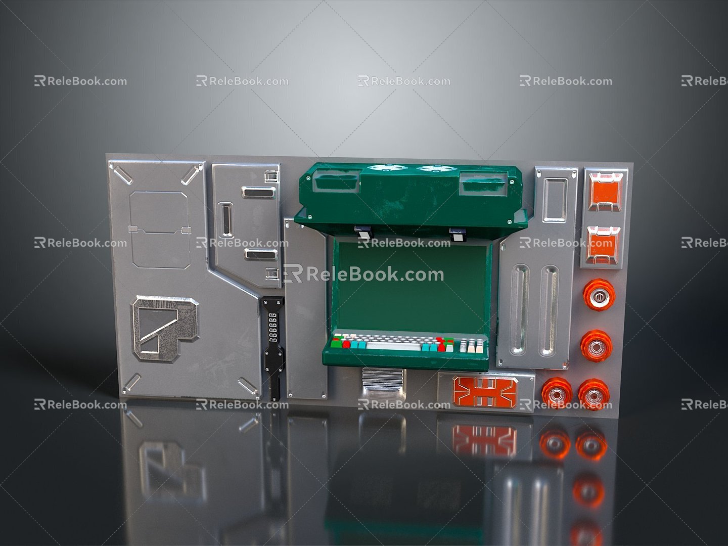 Security door password door metal sealed door metal door explosion-proof door password lock biometric door 3d model