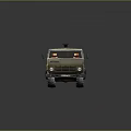 Vintage Olive Green Military Truck With Six Wheels And Open Railed Cargo Bed