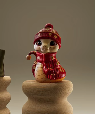 year of the snake ip role ornaments 3d model