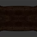 Dark Wooden Coffee Table With Carved Details And Curved Legs In Traditional Style