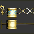 Elegant Furniture Decoration With Shiny Golden Metal Rings And Ornaments