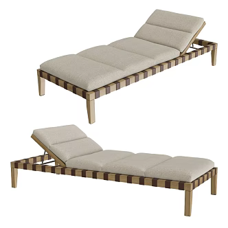 bed modern fabric recliner 18 3d model