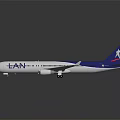 White And Blue LAN International Airplane Model With Passenger Jet Features